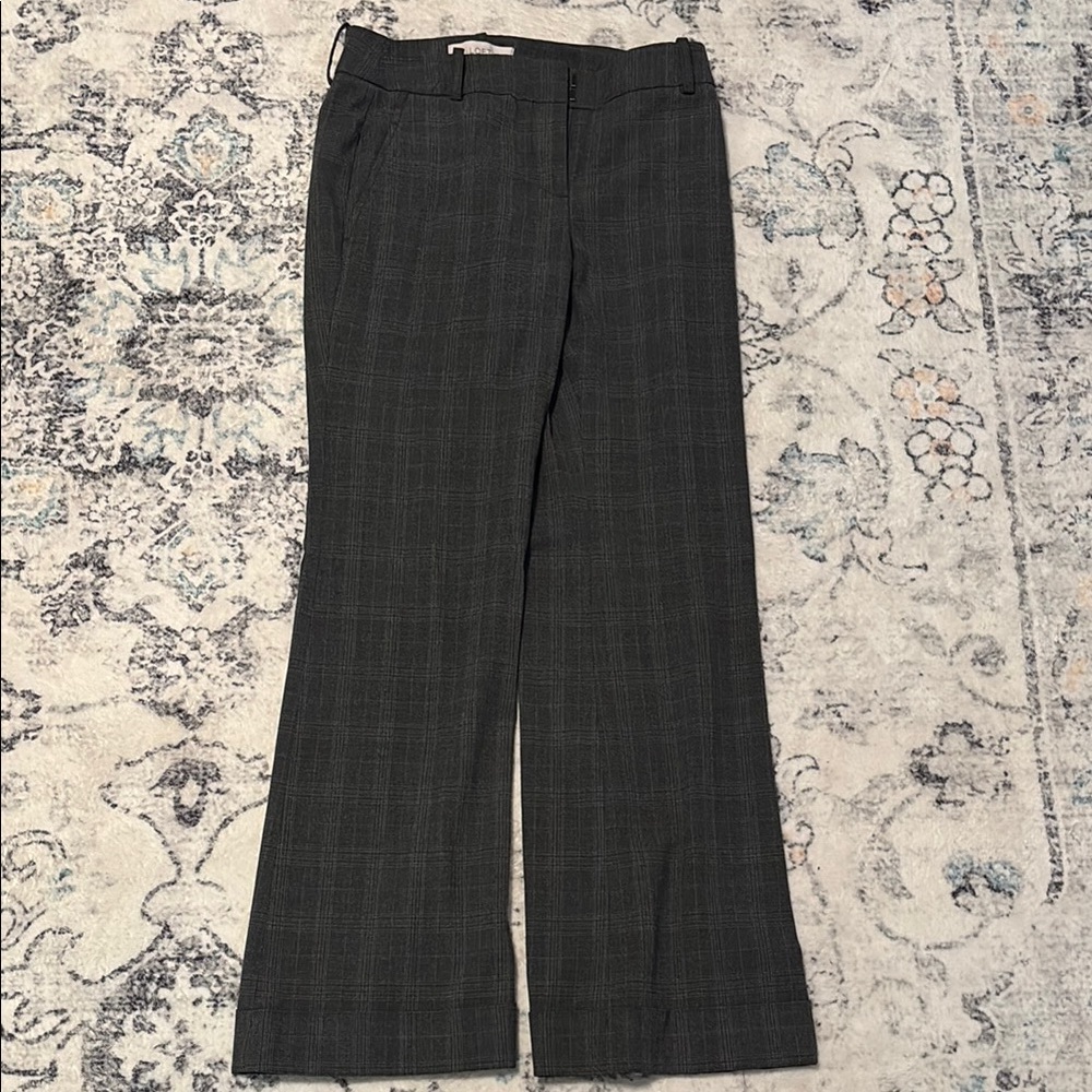 Gray Plaid Dress Pants